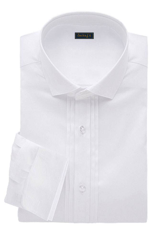 法式商務休閑白色襯衫定制